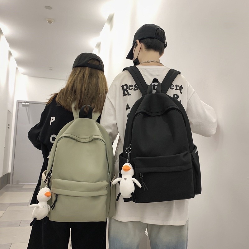 Balo Nam Nữ Thời Trang Hàn Quốc, Balo Ulzzang Basic Trơn - Ảnh 4