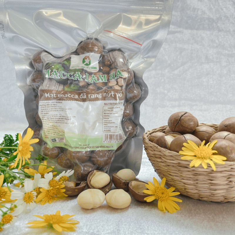 OCOP - Macca Nứt Vỏ Lâm Hà Bịch Zip 500gr