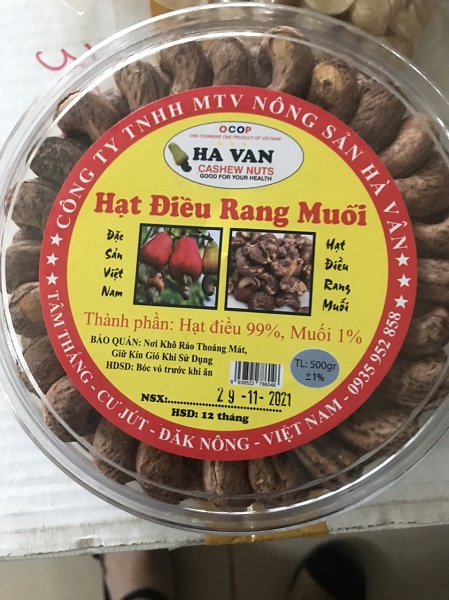 OCOP - Hạt điều rang muối Đức Tâm - 500g