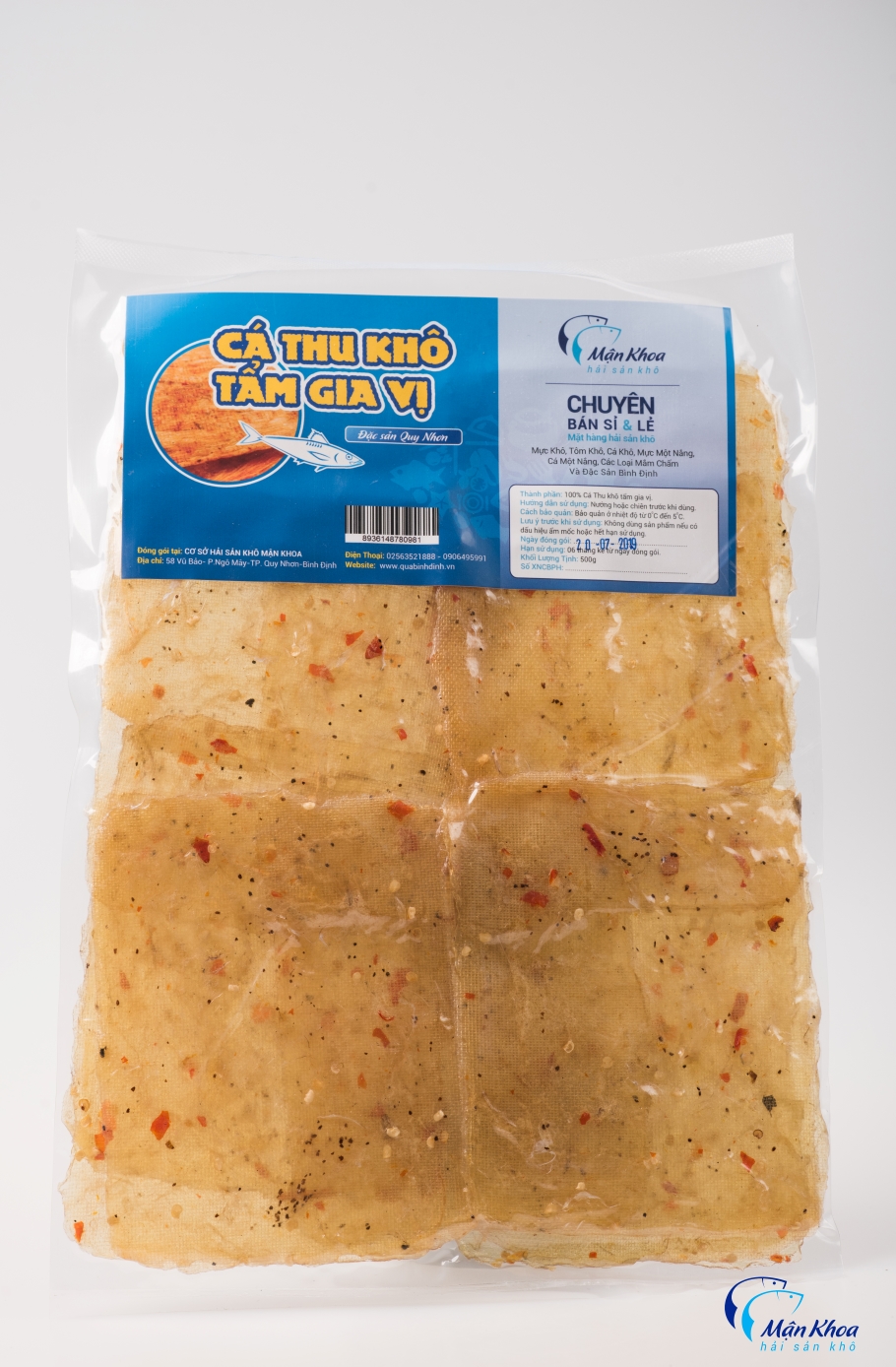 CÁ THU KHÔ TẨM GIA VỊ 500GR - MẬN KHOA - Ảnh 2