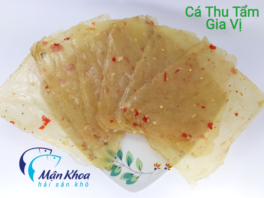 CÁ THU KHÔ TẨM GIA VỊ 500GR - MẬN KHOA