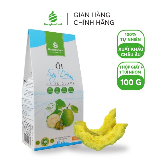 Ổi sấy dẻo Nonglamfood hộp 100g | Ăn vặt tốt cho sức khỏe | Healthy snack