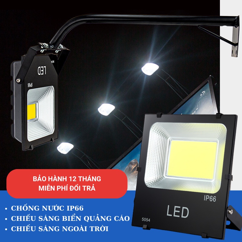 Đèn pha led ngoài trời 100w Kháng Nước MGTEK chiếu sáng biển quảng cáo sân vườn kho bãi nhà xưởng công trình. - Ảnh 2